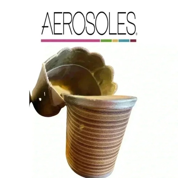 🛍️3/$40 Aerosoles A2 Heel Rest Mules – Metallic Gold / Bronze Women’s Size 12 - Picture 6 of 8